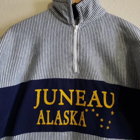 Vintage Polar Graphics Alaska 1/4 Zip Sweatshirt L - Picture 3 of 6